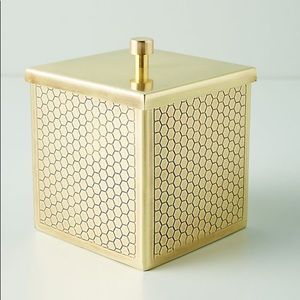 Anthropologie Honeycomb Bath Collection Canister